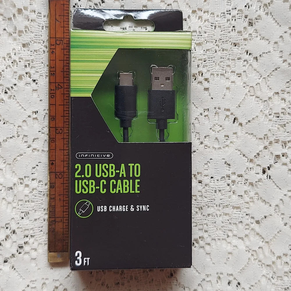 2.0 USB-A to USB-C Cable 3 Feet New, Unused